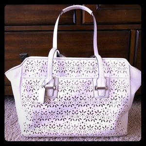 Coach Taylor Eyelet Carryall Creme